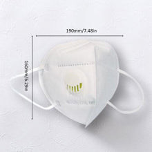 Load image into Gallery viewer, White 5ply KN95 Mask with Filter Valve
