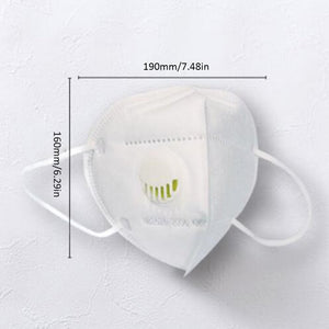 White 5ply KN95 Mask with Filter Valve
