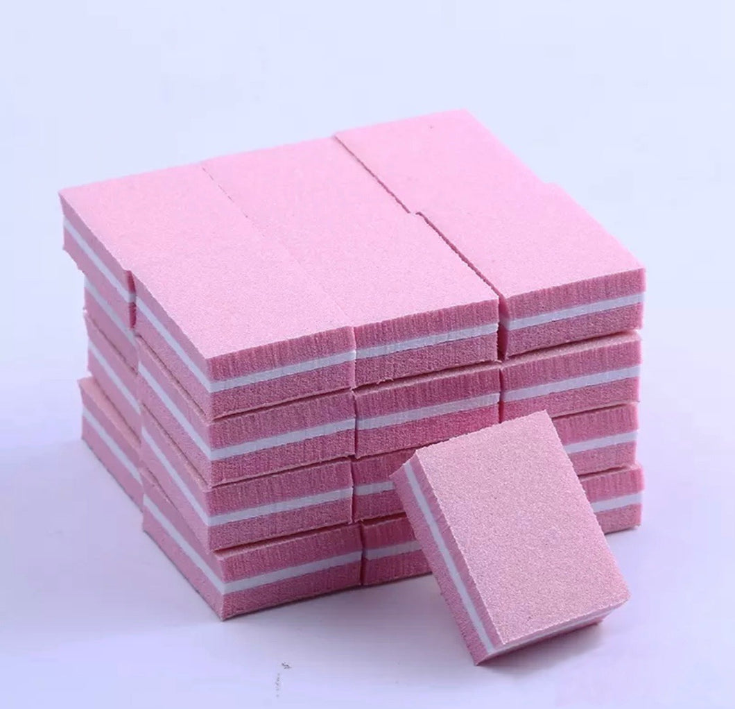 100/180 Pink Mini Nail Buffers