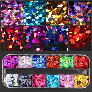 Colorful Heart Flakes