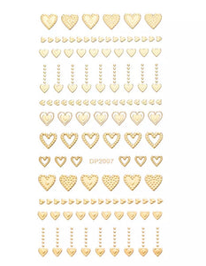 3D Gold Nail Stickers C