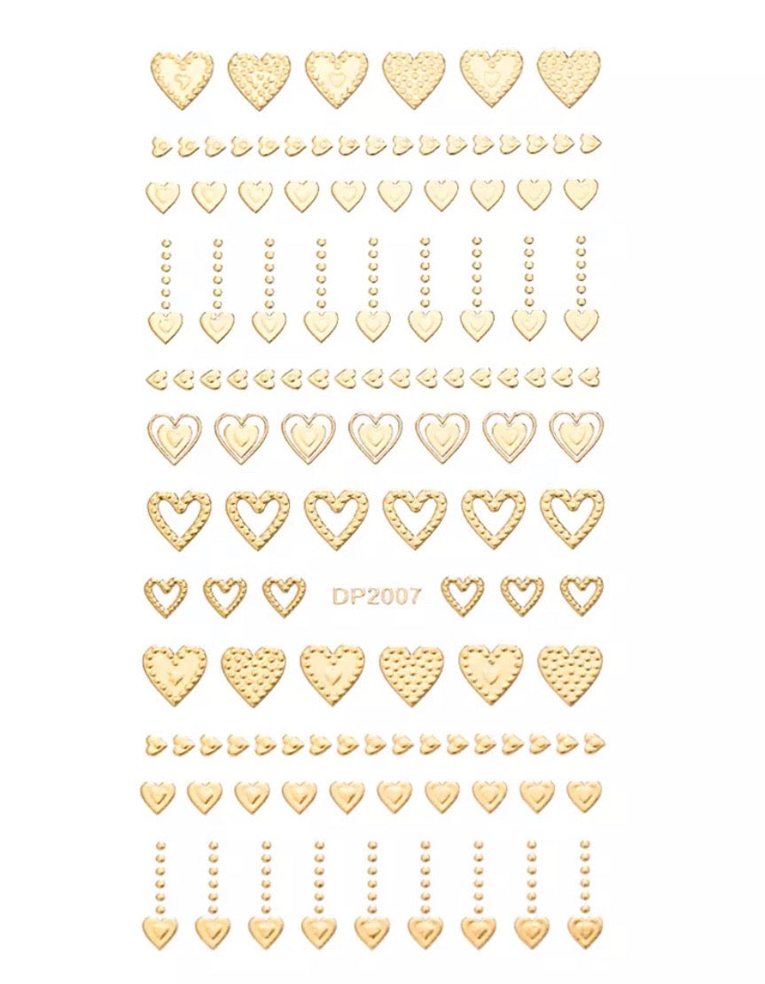 3D Gold Nail Stickers C