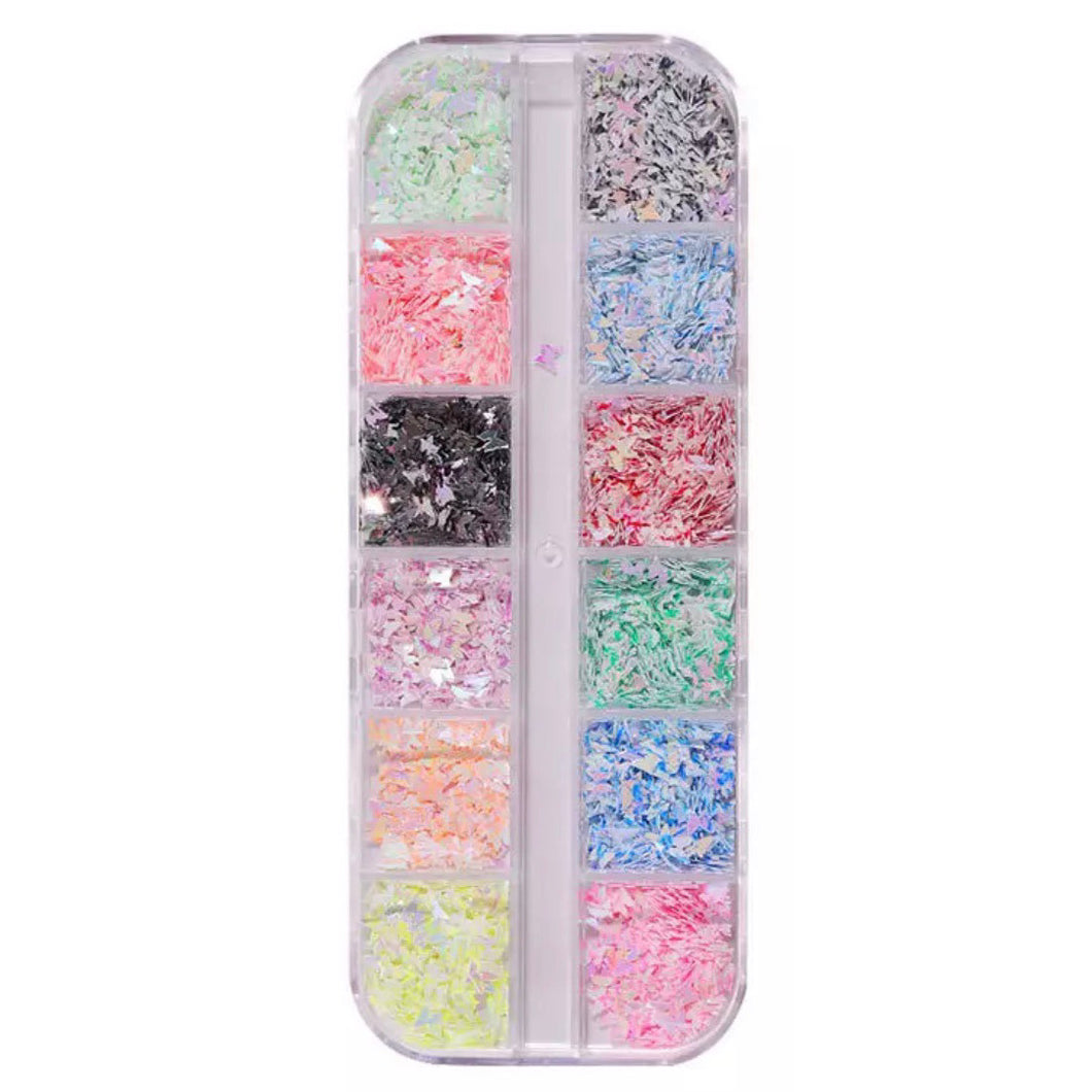 Holographic Pastel Butterfly Flakes