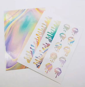 Pastel Drip Lips Stickers