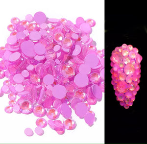 Pink Glow in the Dark Rhinestones